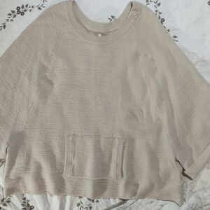 Leo & Nicole Waffle Knit Sweater Bat Wing Sleeve Plus Size 1X